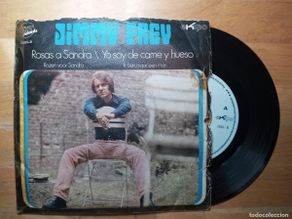 Discos de vinilo: vinilo 45 rmp - Jimmy Frey - Rosas a Sandra - Yo soy de carne y hueso - Exit Records